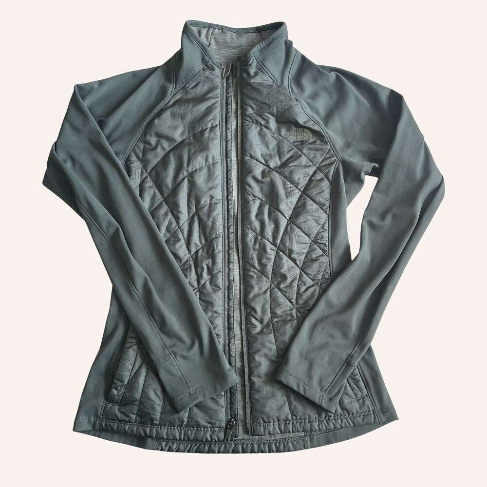 THE NORTH FACE quilted hybrid jacket, aqua icy green/blue, size S